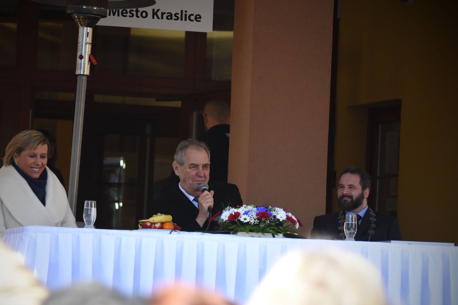 Návstěva Kraslic prezidentem Milošem Zemanem