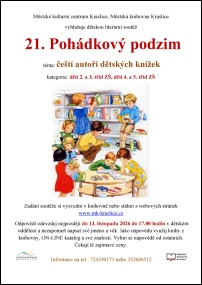 21. ročník Pohádkový podzim - čeští autoři dětských knížek